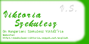 viktoria szekulesz business card